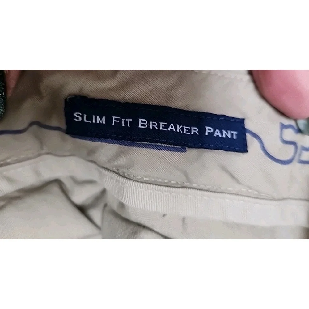 Vineyard Vines Slim Fit Breaker Pants Men's 34x32 Beige‎ Chino Casual Preppy